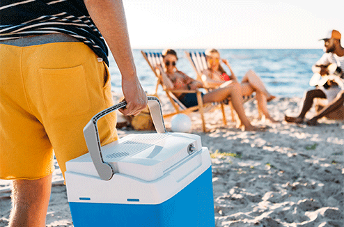 La glacière électrique est très pratique pour les vacances Une glacière pour la plage