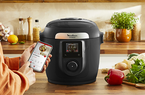 Un multicuiseur intelligent Le Cookeo 9-en-1 et l'application MyMoulinex