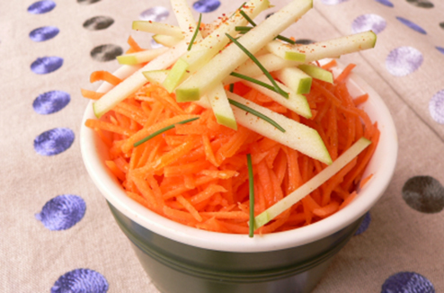Carottes râpées à la pomme verte