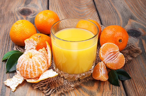 Jus de clémentine de Corse et gingembre