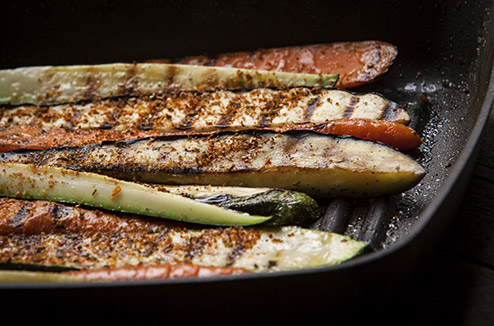 Légumes grillés à la plancha
