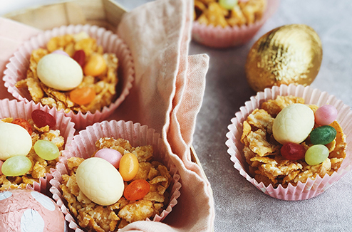 Petits nids de Pâques au chocolat blanc 
