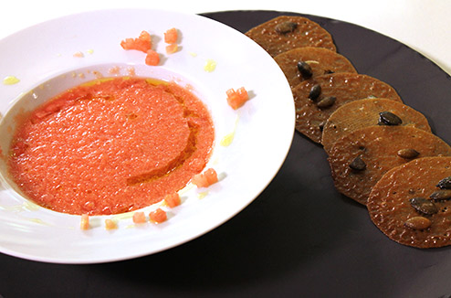 Tuiles aux pépins de courge torréfiés au four