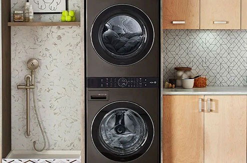 Lavez et séchez votre linge grâce à la colonne de lavage !