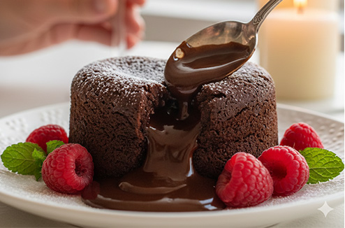 Cœur coulant chocolat framboise : le dessert de Saint-Valentin rapide