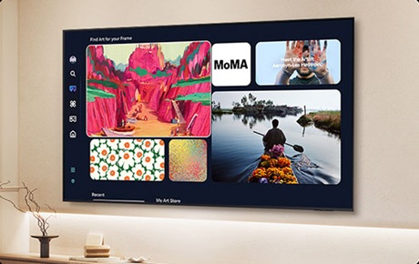 Une TV Samsung affiche l'interface Tizen