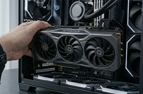 Une carte graphique dans un PC