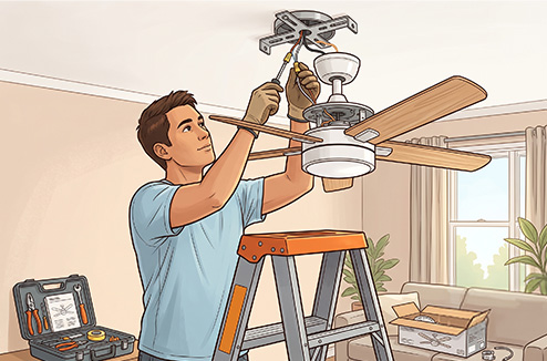 Les étapes à suivre pour installer un ventilateur plafond soi-même