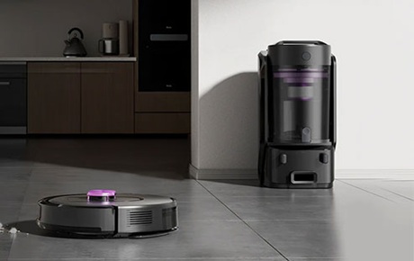 Aspirateur robot Vactidy et sa station de vidage