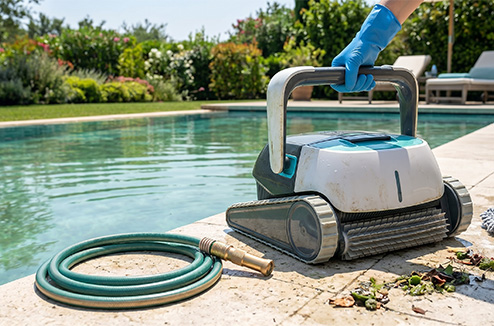 Comment nettoyer son robot nettoyeur de piscine 