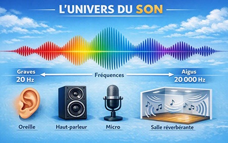 Infographie de l'univers du son