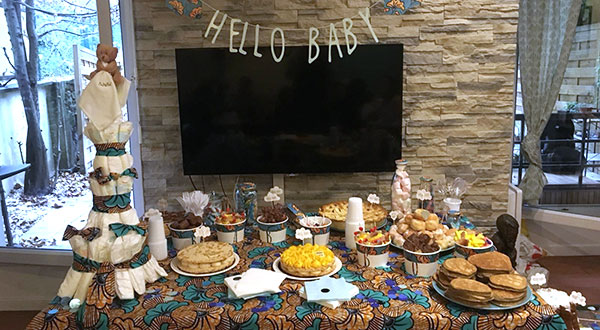 Baby shower sur le th&egrave;me Wax 