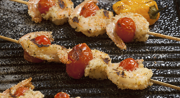 Crevettes grill&eacute;es au Parmesan
