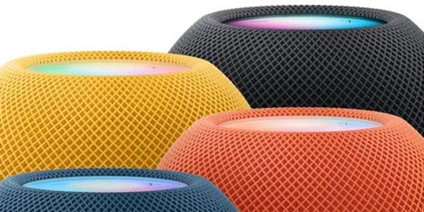 Les HomePods en orange, bleu et jaune sont arriv&eacute;s