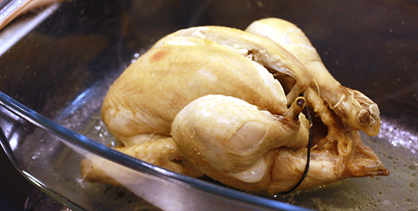 Poulet cuit au micro-ondes