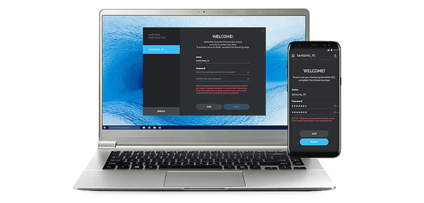 Le disque SSD T5 de Samsung int&egrave;gre des solutions de s&eacute;curit&eacute; avanc&eacute;es