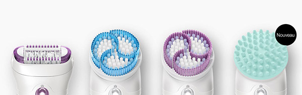 Les brosses beaut&eacute; du Silk epil 9 de Braun
