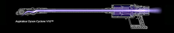 Conception du cyclone V10 de Dyson