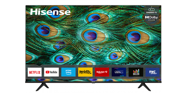 Vidaa U est l'OS maison de la marque Hisense. Il donne acc&egrave;s &agrave; certaines applications. 