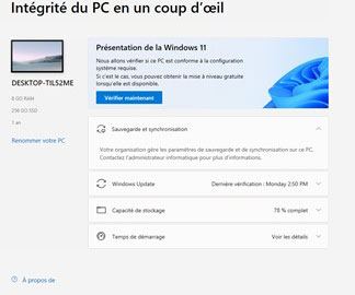Windows 11 - première étape