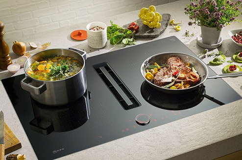 Table de cuisson électrique avec grille et plaque chauffante