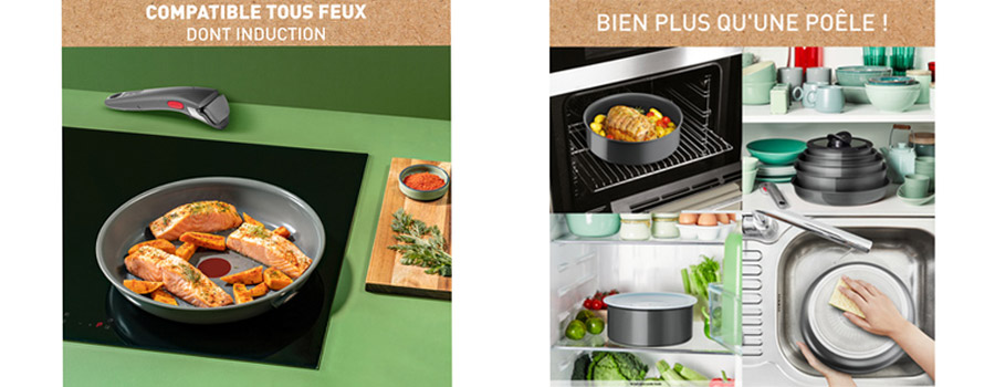 Poêle Tefal Start & Cook 28 Induction anti-adhesive -Rouge - Prix en  Algérie