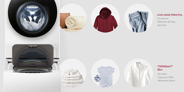 TWINWash™ de LG TWINWash™ : à chaque tambour sa fonction !