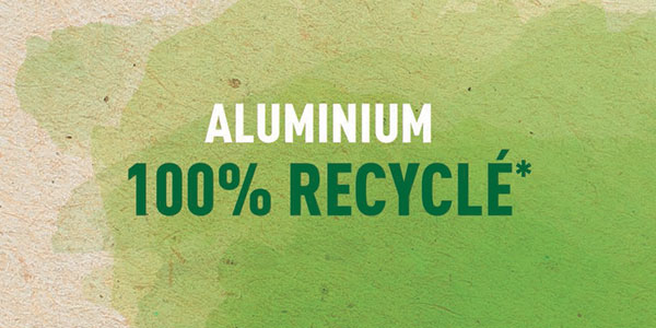Aluminium 100 % recyclé