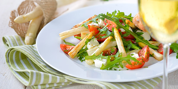 Les asperges blanches en salade