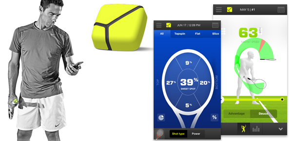 Capteur connecté sport Zepp Tennis avec son application