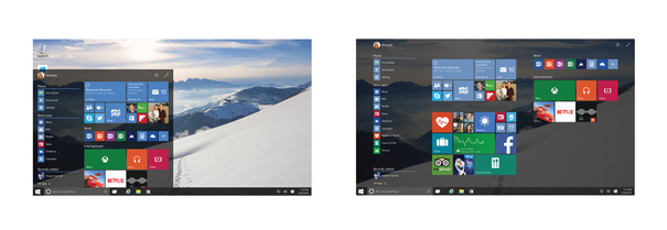 Que vous soyez sur PC ou tablette tactile, le menu Démarrer s'adaptera à vos besoins sous Windows 10