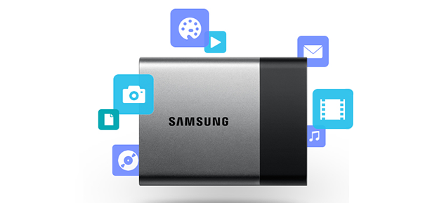 Le disque SSD Samsung T3 compatible avec de nombreux contenus