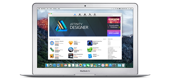 Mac AppStore sur un Macbook Air