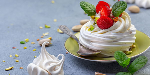 Pavlova avec de la meringue française