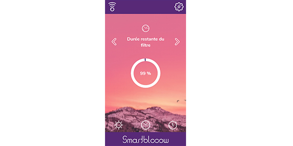 L'application SmartBlooow permet de voir la durée restante du filtre.