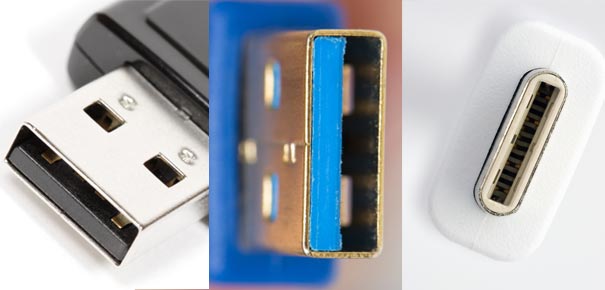Différents type d'USB : USB 2.0, USB 3.0 et Type-C