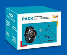 SAMSUNG PACK GALAXY WATCH 46 MM + ECOUTEUR BLUETOOTH AKG