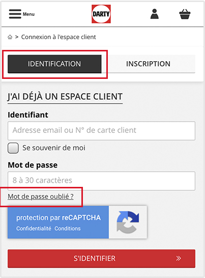 reinitialisation du mot de passe