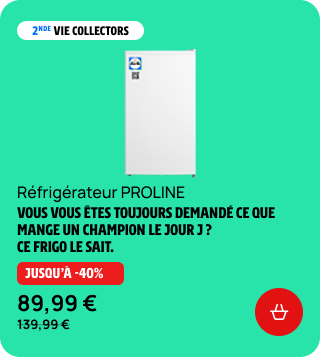 Rfrigrateur PROLINE  89,99 au lieu de 139,99