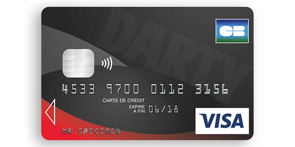 Carte de crédit visa Darty