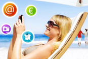 Internet  la plage !
